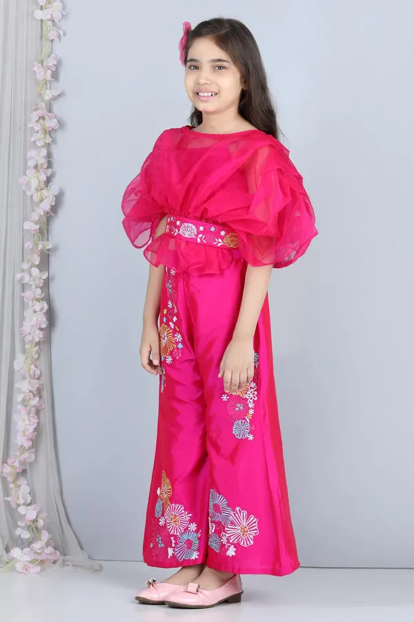 Silk_Set_With_Embroidery_Hot_Pink