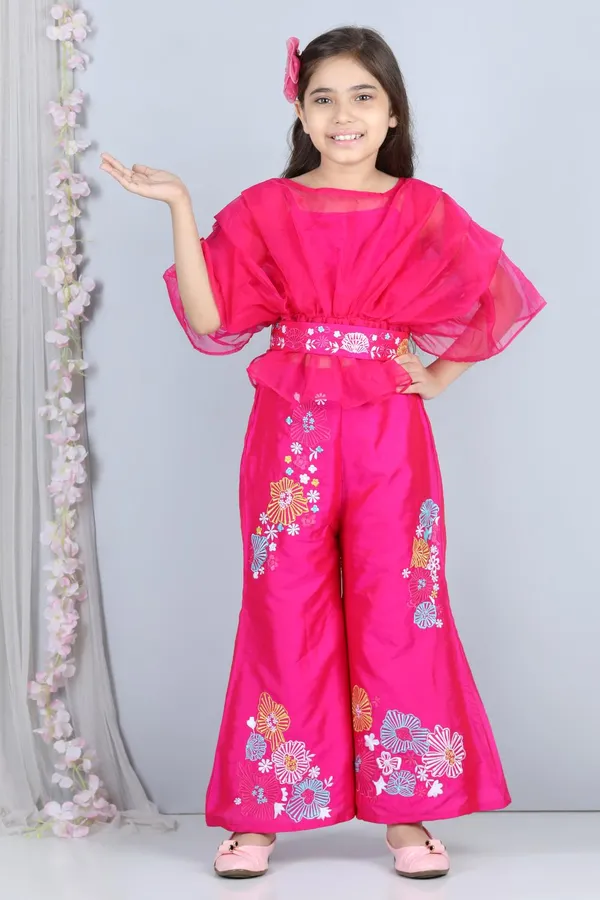 Silk_Set_With_Embroidery_Hot_Pink