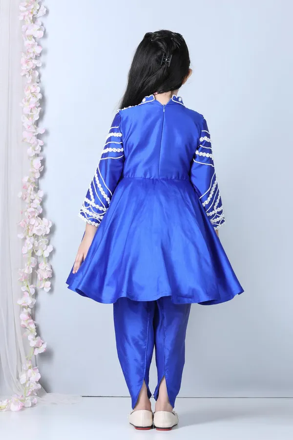 Peplum_Suit_With_Pearl_Work_Electric_Blue