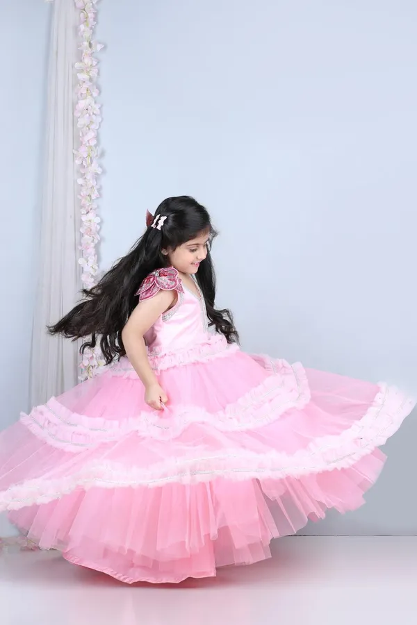 Flair_Dress_With_Hand_Embroidery_Baby_Pink