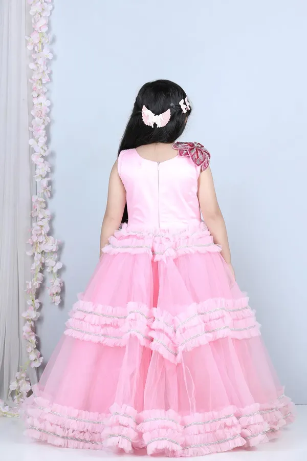 Flair_Dress_With_Hand_Embroidery_Baby_Pink