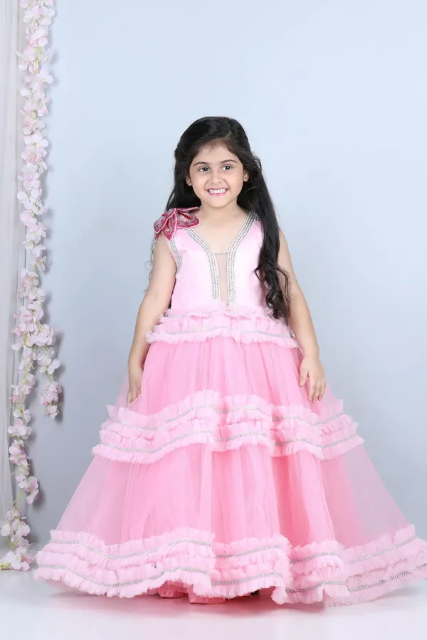 Flair_Dress_With_Hand_Embroidery_Baby_Pink