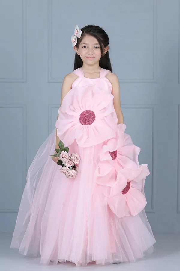 Net_Flare_Dress_With_3d_Flower_Light_Pink