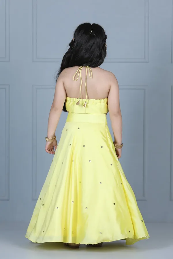Halter_Blouse_With_Silk_Lehenga_Yellow_Color