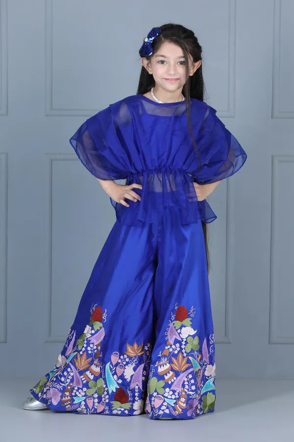 Organza_Top_With_Embroidered_Plazzo_Blue_Color