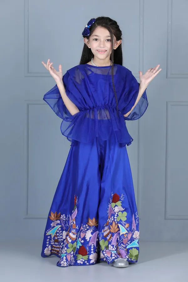 Organza_Top_With_Embroidered_Plazzo_Blue_Color