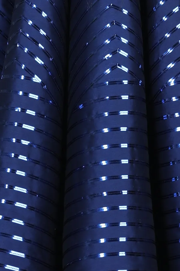 Glossy_Taping_Embllished_Gown_Blue_Color