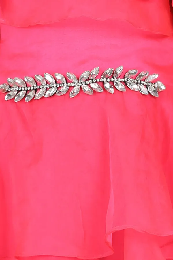 Top_And_Pant_With_Broach_Hotpink