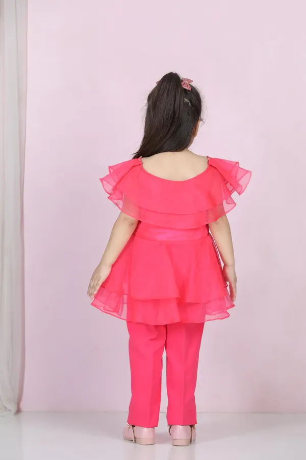 Top_And_Pant_With_Broach_Hotpink