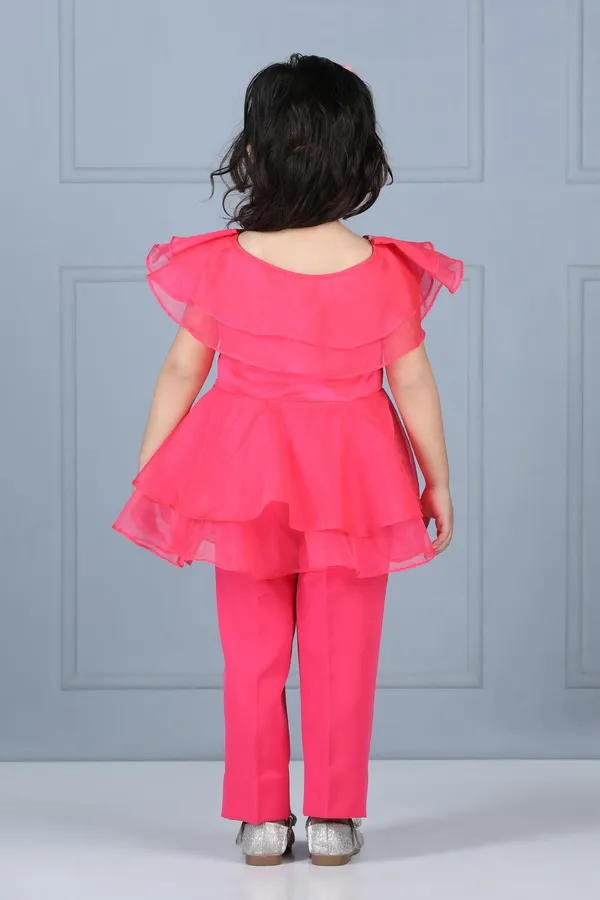 Top_And_Pant_With_Broach_Hotpink