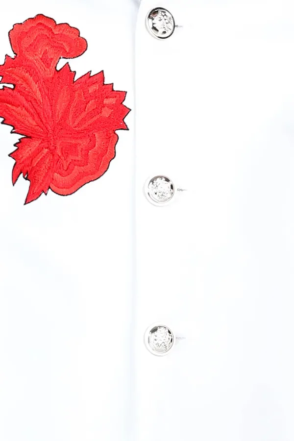 Ajkan_With_Flower_Motif_White