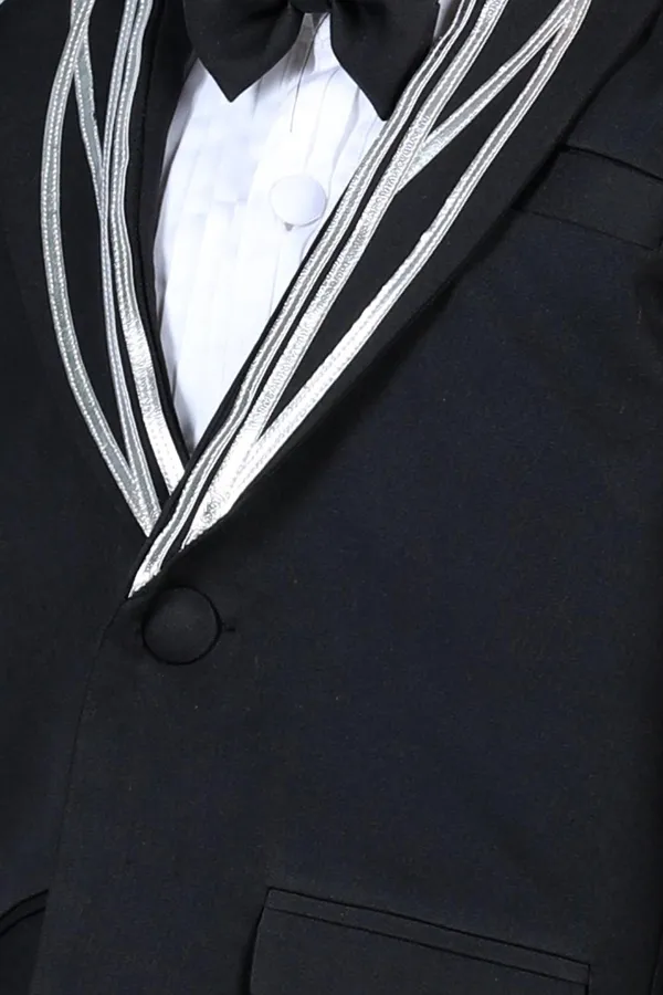 Tuxedo_With_Metallic_Strip_And_Bow_Black