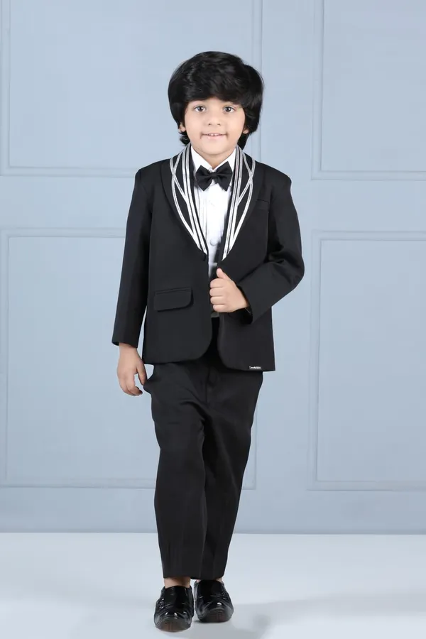Tuxedo_With_Metallic_Strip_And_Bow_Black