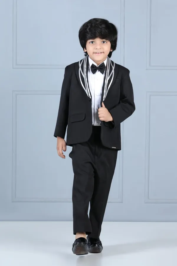 Tuxedo_With_Metallic_Strip_And_Bow_Black