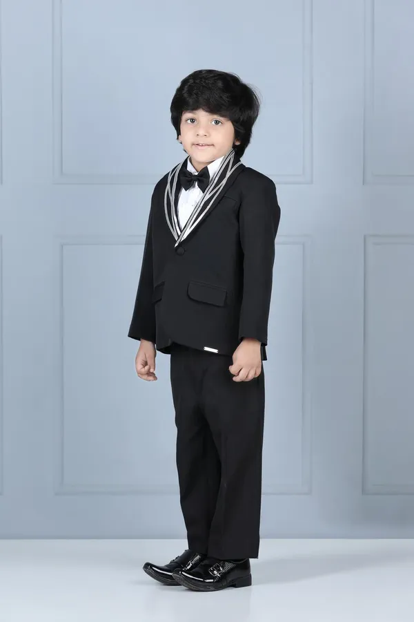Tuxedo_With_Metallic_Strip_And_Bow_Black