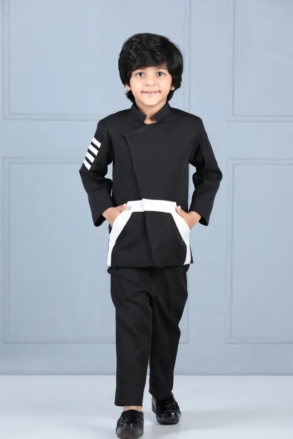 High_Neck_Coat_And_Pant_Black