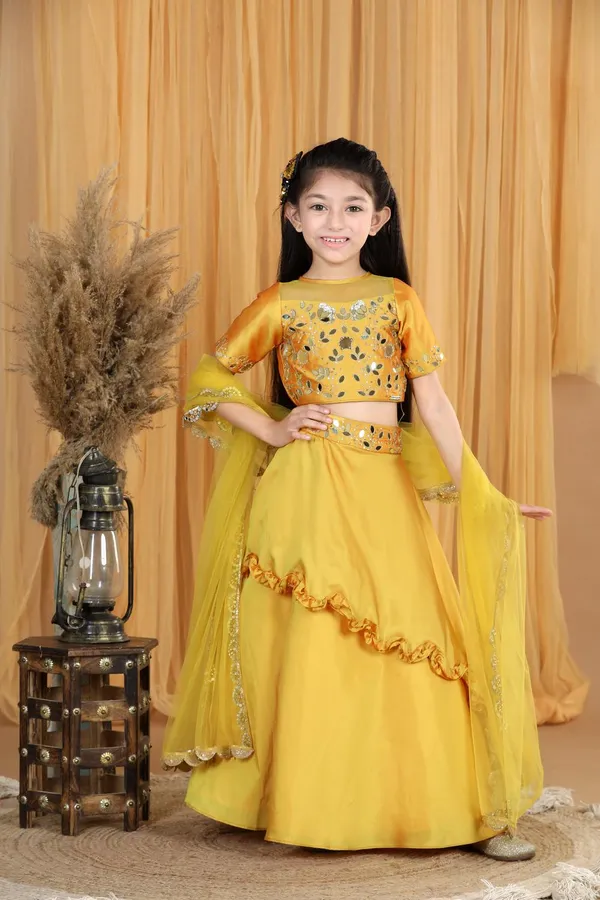Lehenga_With_Mirror_Work_Mustard_Yellow