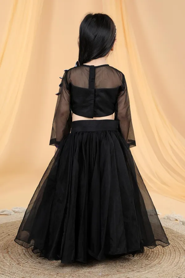 3d_Butterfly_Lehenga_Black
