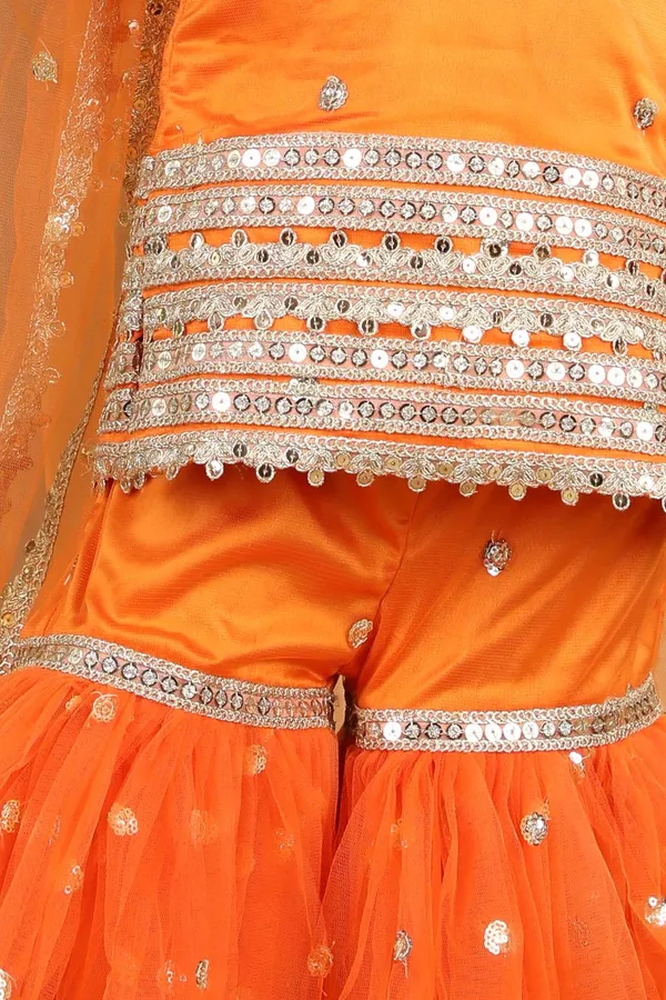 Sharara_With_Detailing_On_Shirt_And_Bottom_Orange_Color