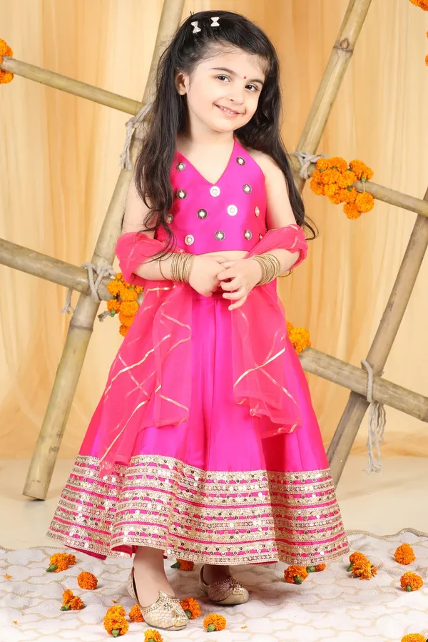 Lehenga_With_Habd_Work_Blouse_Hot_Pink