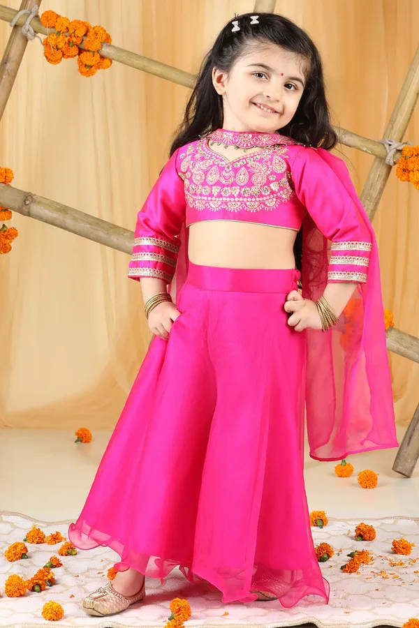 Thread_Embroidery_Blouse_With_Plazzo_Hot_Pink