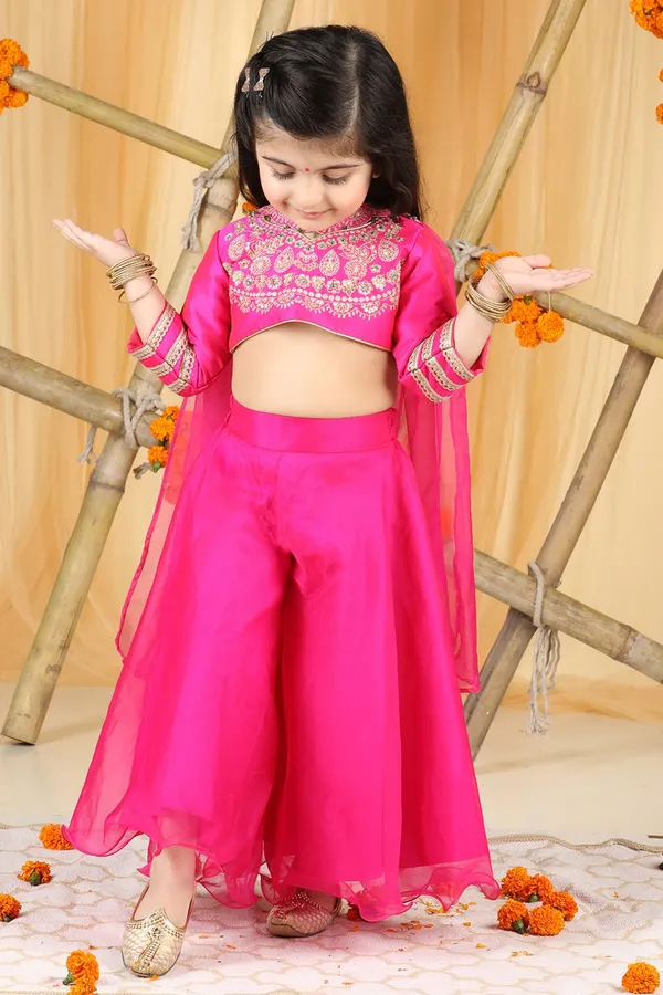 Thread_Embroidery_Blouse_With_Plazzo_Hot_Pink