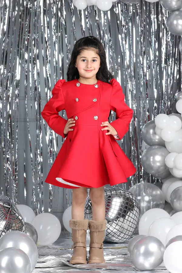 Coat_Dress_With_Golden_Buttons_Red