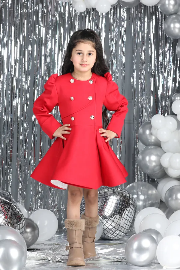Coat_Dress_With_Golden_Buttons_Red