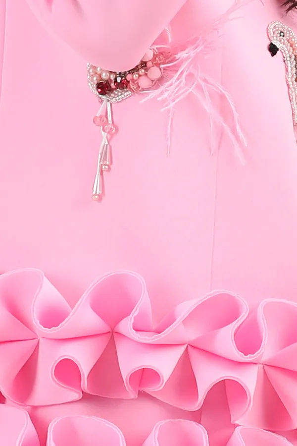Dress_With_Tulles_N_Embroidered_Flamingoes_N_Feathers_Pink