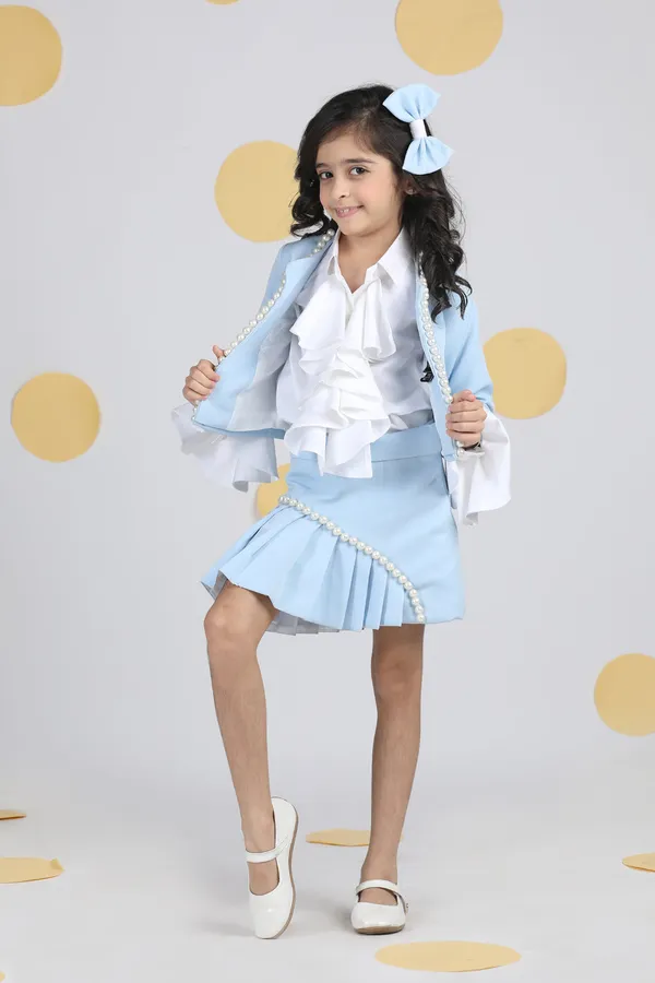 Coord_Set_With_Pleated_Skirt_N_Pearl_Embroidery_And_Detailing_On_Cuff_Ice_Blue