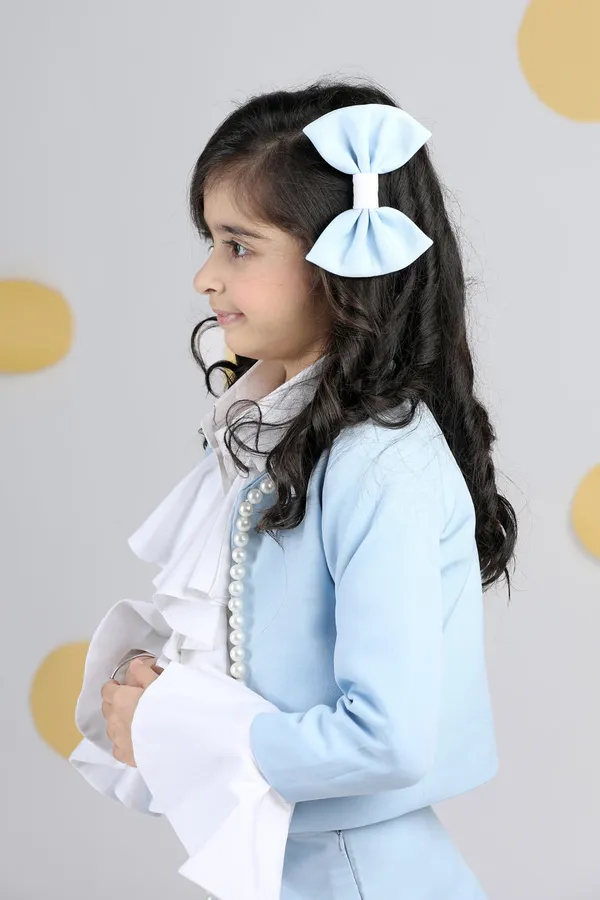 Coord_Set_With_Pleated_Skirt_N_Pearl_Embroidery_And_Detailing_On_Cuff_Ice_Blue