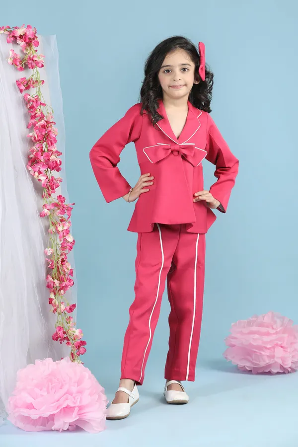 Two_Piece_Coord_Set_With_Piping_And_Bow_Detsailing_Hot_Pink
