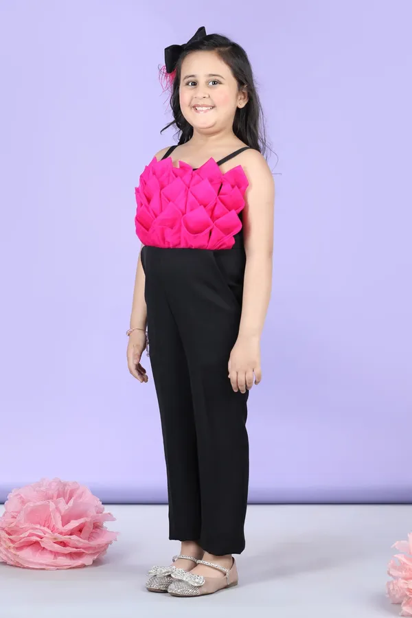 Jumpsuit_Emblissed_With_Fabric_Flower_In_Contrast_Color_Black
