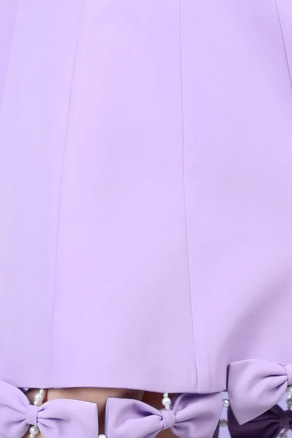 A_Line_Dress_Embllished_With_Bow_All_Over_The_Flair_Lilac