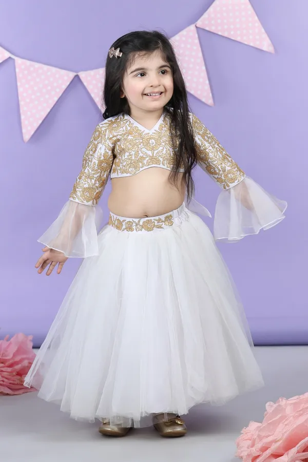 Heavy_Gota_Embroidered_Top_Accompanied_With_Net_Lehenga_White