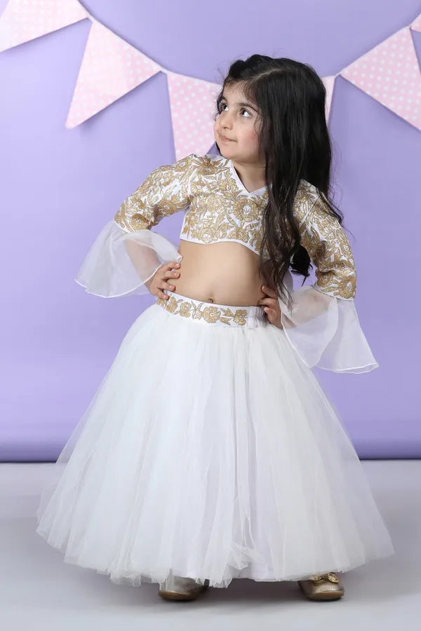 Heavy_Gota_Embroidered_Top_Accompanied_With_Net_Lehenga_White