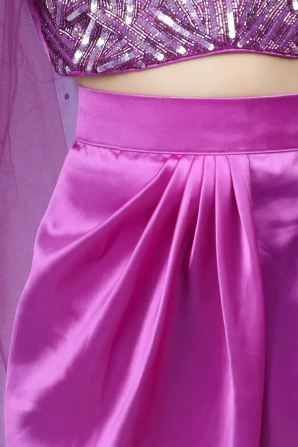 Heavy_Embroidered_Top_With_Dhoti_Style_Skirt_Purple