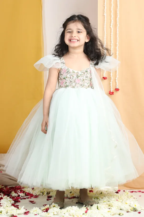 Flair_Gown_With_Hand_Embroidery_On_Yoke_Mint_Green