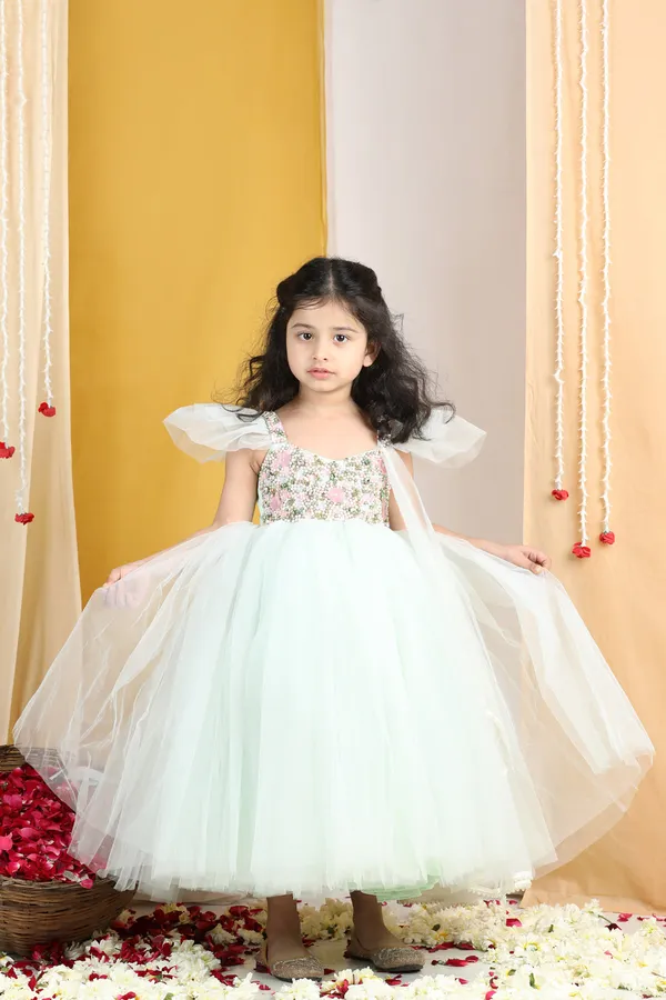 Flair_Gown_With_Hand_Embroidery_On_Yoke_Mint_Green
