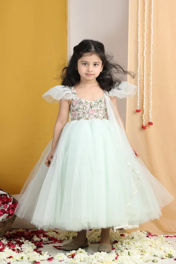 Flair_Gown_With_Hand_Embroidery_On_Yoke_Mint_Green