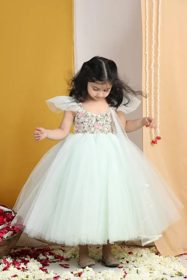 Flair_Gown_With_Hand_Embroidery_On_Yoke_Mint_Green