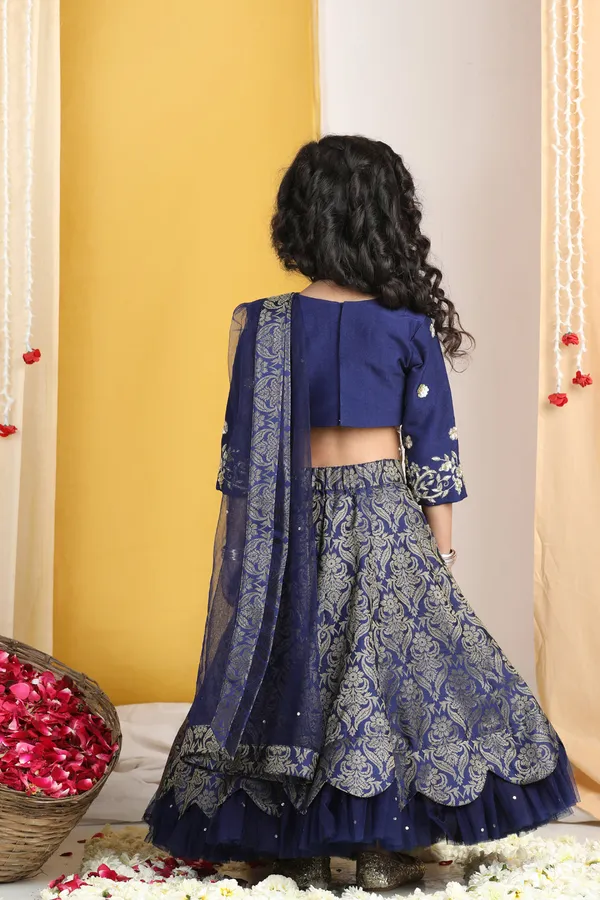 Zardozi_Work_With_Lehenga_Navy_Blue