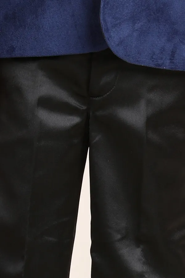 Velvet_Suit_With_Shirt_N_Pant_Blue
