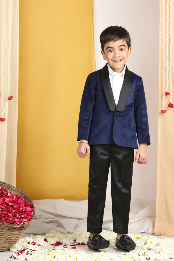 Velvet_Suit_With_Shirt_N_Pant_Blue