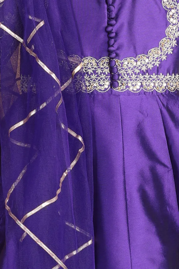 Zari_N_Seqeunce_Work_On_Yoke_With_Gotta_Detailing_Purple
