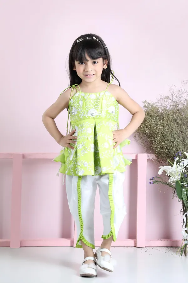 Peplum_Suit_With_Harem_Pants_Green