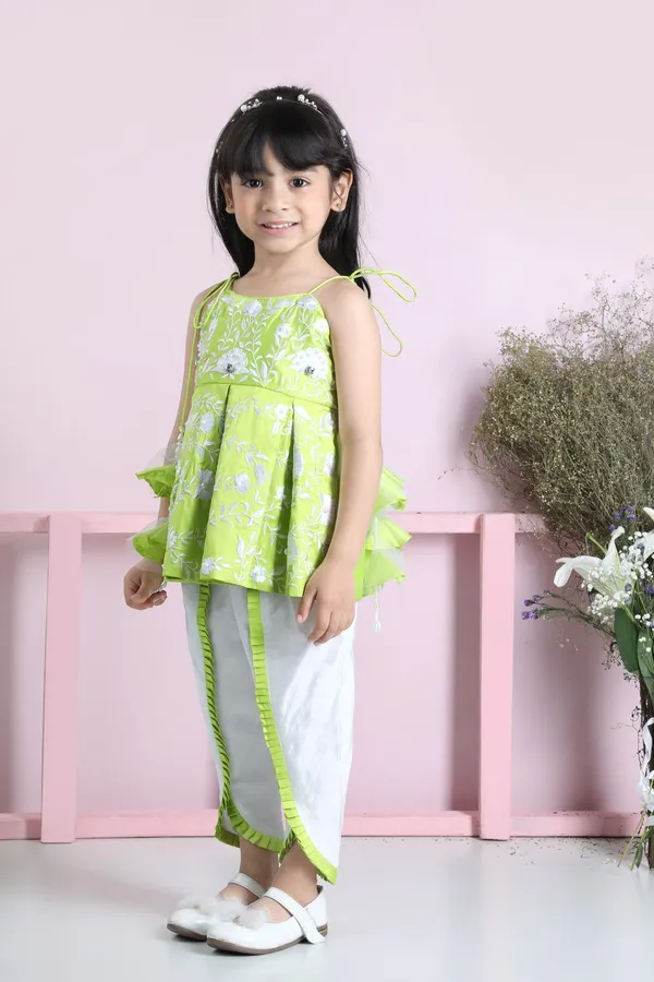 Peplum_Suit_With_Harem_Pants_Green
