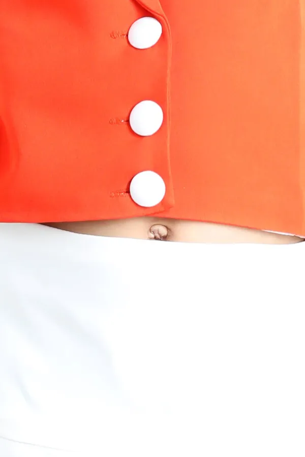 Halter_Waistcoat_And_Skirt_Orange