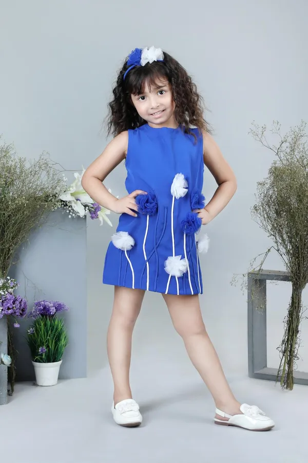 Dress_With_Flower_Blue