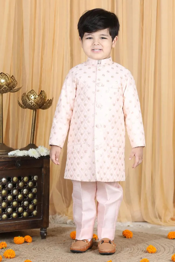 Sherwani_With_Slim_Fit_Pajama_Peach